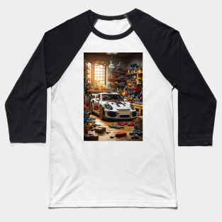 Technician German Sports Car White Baseball T-Shirt